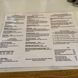 Breakfast menu!