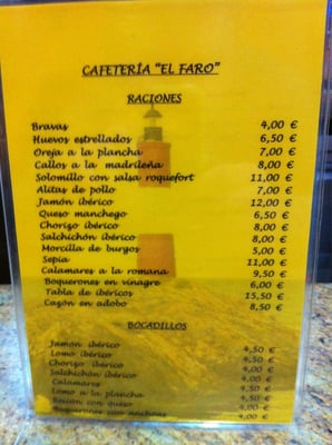 Menu photo 2 El Faro Leganés, M
