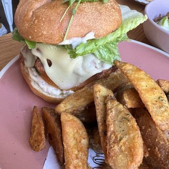 Sunny Side Breakfast - Korean Fried Chicken Sandwich with Fries - Breakfast & Brunch Near Me - Sacramento, California Sunny Side Breakfast - Korean Fried Chicken Sandwich with Fries - Breakfast & Brunch Near Me - Sacramento, California
