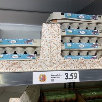 Lidl - Cheapest for pasture raised eggs.  That means the chickens get to roam outside and eat real worms.  Free range is not the same. - Grocery Near Me - Lacey Township, New Jersey