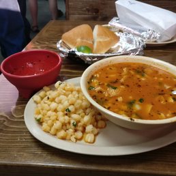 After I requested more meat for my menudo, they put too much  hominy For $11 I expected more. They dropped the ball on this classic.