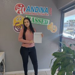 Andina Driving School - Holding test results