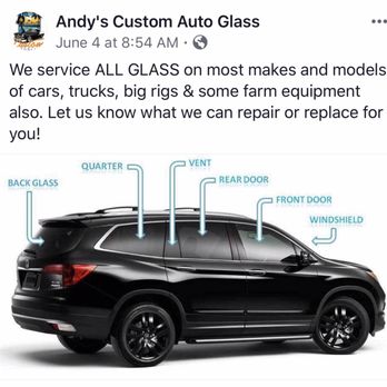 Andy's Custom Auto Glass - Whatcha need? - Auto Glass Services Near Me Andy's Custom Auto Glass - Whatcha need? - Auto Glass Services Near Me