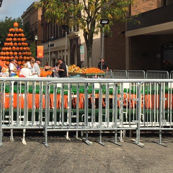 Circleville Pumpkin Show - Getting the pumpkin display ready to go on set up day 2017 - Festivals Near Me - Circleville, Ohio