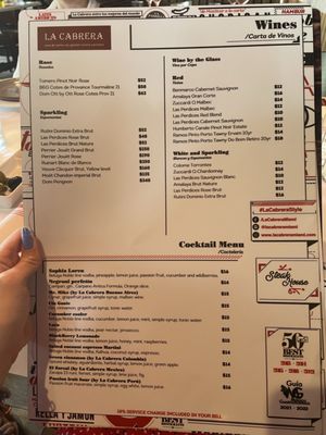 Menu photo 5 La Cabrera Sunny Isles Beach, FL Menu photo 5 La Cabrera Sunny Isles Beach, FL