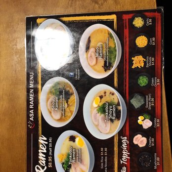 Asa Ramen - Here is the menu I recommend the Miso Ramen - Ramen Near Me - Orem, Utah Asa Ramen - Here is the menu I recommend the Miso Ramen - Ramen Near Me - Orem, Utah