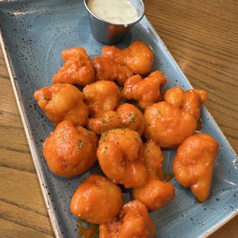 Milestones - Tempura cauliflower "Buffalo wings" - Canadian (New) Near Me - Niagara Falls, Ontario Milestones - Tempura cauliflower "Buffalo wings" - Canadian (New) Near Me - Niagara Falls, Ontario