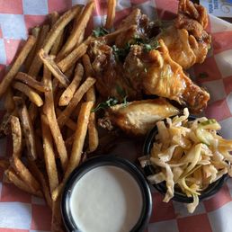 Asian Wings with fries Asian Wings with fries