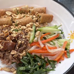 BBQ Pork & Spring Roll Vermicelli Cold Salad BBQ Pork & Spring Roll Vermicelli Cold Salad