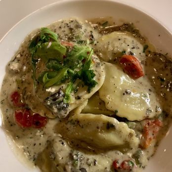 Café Figaro - Short rib raviolis in black truffle cream sauce - Italian Near Me - Burlingame, California