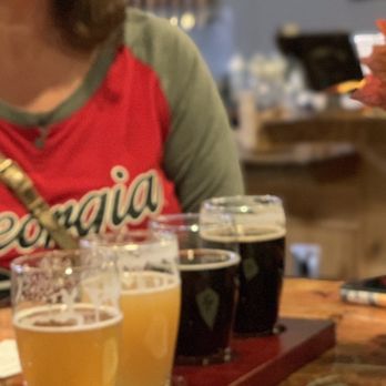 Social Fox Brewing & Distillery - Trying out an IPA / Stout flight. - Brewpubs Near Me - Norcross, Georgia Social Fox Brewing & Distillery - Trying out an IPA / Stout flight. - Brewpubs Near Me - Norcross, Georgia