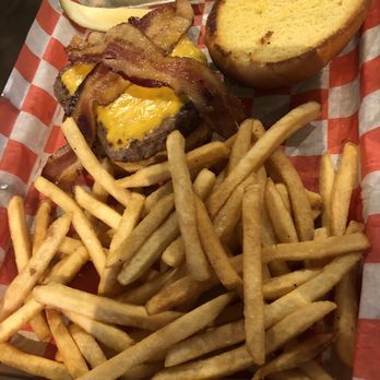 Boulevard Bar & Grille - Lexington - Bacon cheeseburger with fries - American Near Me - Circle Pines, Minnesota