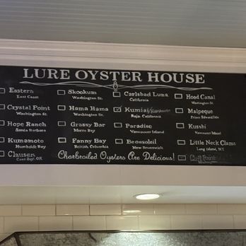 Lure Fish House - Oyster List - Seafood Near Me - Camarillo, California Lure Fish House - Oyster List - Seafood Near Me - Camarillo, California