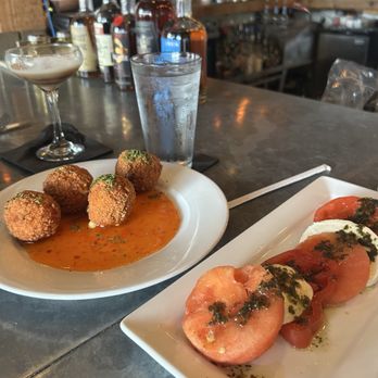 1910 Public House - Pimento fritters and heirloom tomatoes caprese - Southern Near Me - Lilburn, Georgia 1910 Public House - Pimento fritters and heirloom tomatoes caprese - Southern Near Me - Lilburn, Georgia