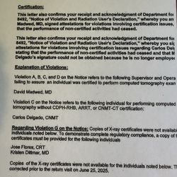 Beverly Hills Medical Imaging - CA Dept of Health Violations