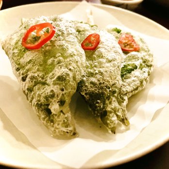 SSAL - Yum shrimp and shiso leaves tempera, get two orders every time...lol - Korean Near Me - San Francisco, California