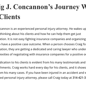 Craig J Concannon - Personal Injury Law Near Me - Clayton, Missouri