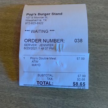 Pop's Burger Stand - Burgers Near Me - Waxahachie, Texas
