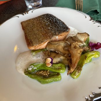 Whitefish Handcrafted Spirits - Wild caught fish (steelhead trout) with seasonal vegetables - Desserts Near Me - Kalispell, Montana