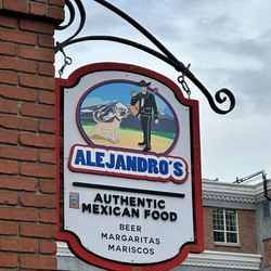Alejandro's Mexican Food - Alejandro sign so you're not confused by the other Mexican restaurants nearby.