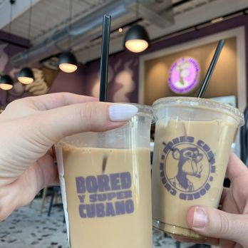 Bored Cuban - Two iced cafe con leches - Cuban Near Me - Miami, Florida Bored Cuban - Two iced cafe con leches - Cuban Near Me - Miami, Florida