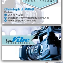 Studio MSP - New Vibe Productions: we did logo design and branding. Look forward to more products and services to offer them.