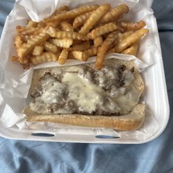 Wing express cafe - Philly cheesesteak & cheese fries
