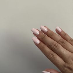Nailtopia - 014 baby pink color: dip/shellac coffin tip nail set