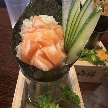 Kimu Sushi - Chopped salmon hand roll - Sushi Bars Near Me - Long Beach, California