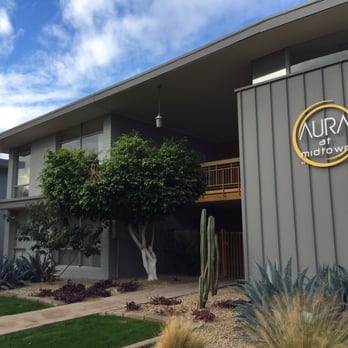 Aura at Midtown - Love the midcentury modern look! The sidewalks are all stamped 1957 here. - Apartments Near Me - Phoenix, Arizona Aura at Midtown - Love the midcentury modern look! The sidewalks are all stamped 1957 here. - Apartments Near Me - Phoenix, Arizona