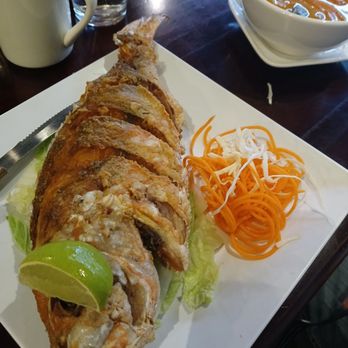 Ditmars Thai - Red snapper with curry sauce/soup on the side - Thai Near Me - Astoria, New York