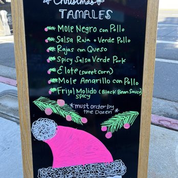 Quiadaiyn Restaurant - Menu. Tamales for the holidays! Frijol is vegan - Mexican Near Me - Los Angeles, California