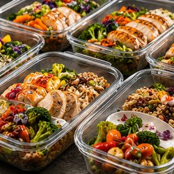 Chef James McElwain - Meals preppared and ready for grab-and-go.