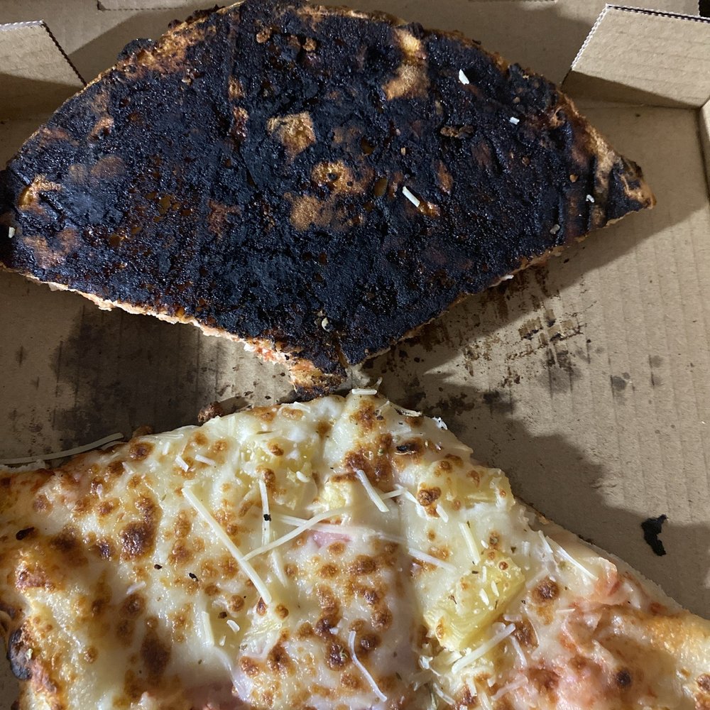 Burnt pizza