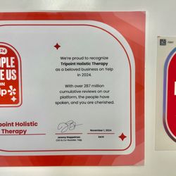 Tripoint Holistic Therapy - PEOPLE LOVE US on Yelp.


"Thank you for all your support! We wouldn't have achieved this success without you."