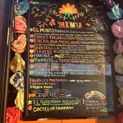 El Manito Tacos Dorados - Current Menu June 2023
