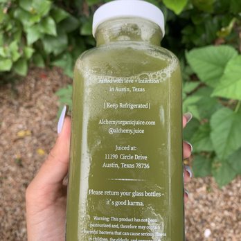 Alchemy Juice Cafe - more info about Alchemy! Bring back the glass bottles to the cafe to get a discount - Cafes Near Me - Austin, Texas