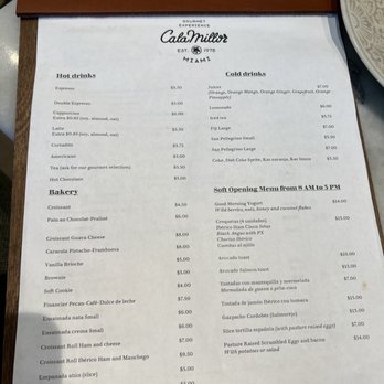 CalaMillor - Menu - Spanish Near Me - Miami, Florida