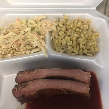 Bandera Brisket - This is the rib and 2 sides, (cole slaw and creamed corn) which was $10.79. - Food Trucks Near Me Bandera Brisket - This is the rib and 2 sides, (cole slaw and creamed corn) which was $10.79. - Food Trucks Near Me