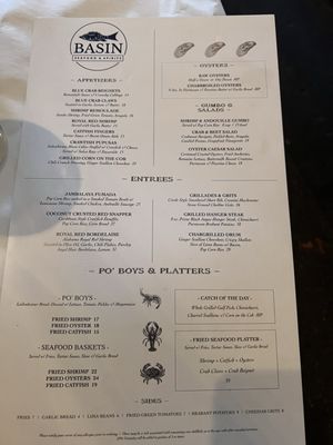Menu photo 6 Basin Seafood & Spirits New Orleans, LA