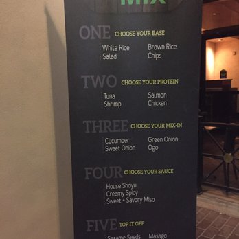 MIX Poke Bar - Menu! :) - Hawaiian Near Me - Bellevue, Washington MIX Poke Bar - Menu! :) - Hawaiian Near Me - Bellevue, Washington