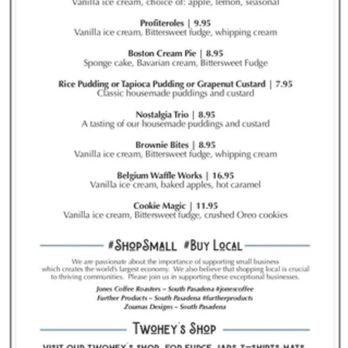 Twohey’s Restaurant - New American Near Me - South Pasadena, California