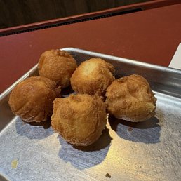 Awesome hushpuppies. They are crispy and sweet! Awesome hushpuppies. They are crispy and sweet!