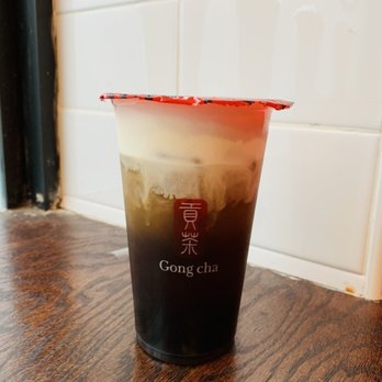 Gong Cha - Milk Foam Brown Sugar Oolong Tea - Bubble Tea Near Me - Boston, Massachusetts Gong Cha - Milk Foam Brown Sugar Oolong Tea - Bubble Tea Near Me - Boston, Massachusetts