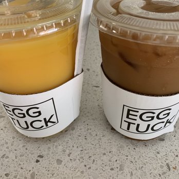 Egg Tuck - OJ (yelp check in) + New Orleans Latte almond milk - it's coffee so it's good duhh - Breakfast & Brunch Near Me - West Hollywood, California Egg Tuck - OJ (yelp check in) + New Orleans Latte almond milk - it's coffee so it's good duhh - Breakfast & Brunch Near Me - West Hollywood, California