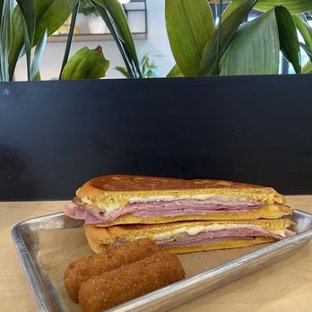 Black Bean Deli - Media noche + ham croquetas - Cuban Near Me - Winter Park, Florida Black Bean Deli - Media noche + ham croquetas - Cuban Near Me - Winter Park, Florida