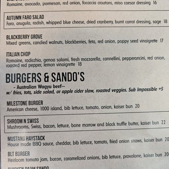 Milestone Tavern - Menu 3 - American Near Me - San Luis Obispo, California