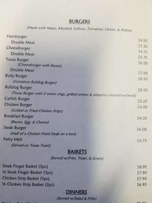 Menu photo 4 Burger House Colmesneil, TX
