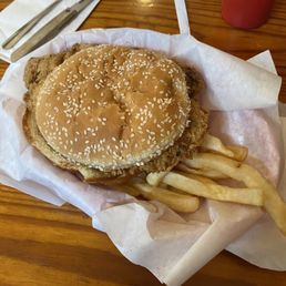 Buffalo Fried Chicken Ranch Burger