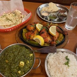 Yak & Yeti - Tandoori chicken, saag paneer, garlic naan and complimentary appetizer